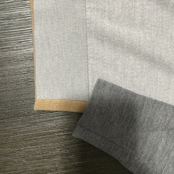 Marks and Spencer Merino Wool Light Brown and Grey Sweater - Picture 11 of 13